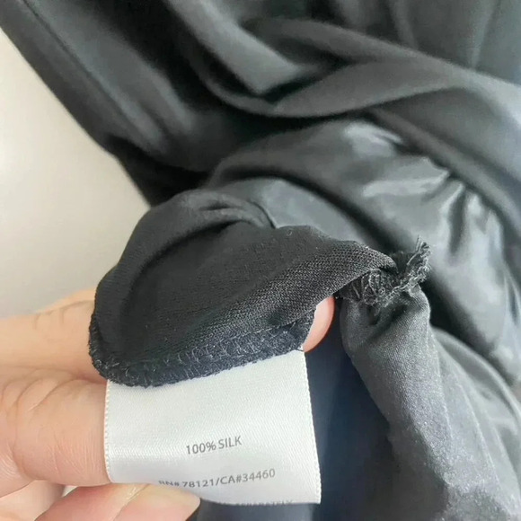 Eileen Fisher Black Silk Slip Dress - Picture 5 of 9